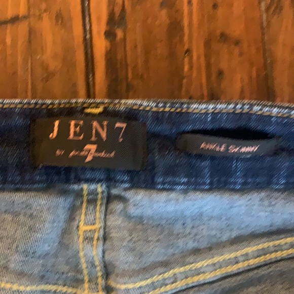 Jen7  7 for all Mankind - ankle skinny blue jeans size 2 - Picture 5 of 6
